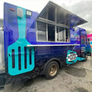 Mobile Food Truck Trailer Street Mobile Food Cart Outdoor Kitchen Fast Food Truck With Cooking Equipment For Sale to UK USA OMAN