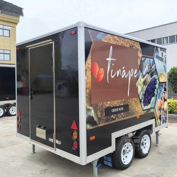 wholesale high quality cheap price black small mobile modern fast food vending trailer truck for sale in canada ontario - Image 2