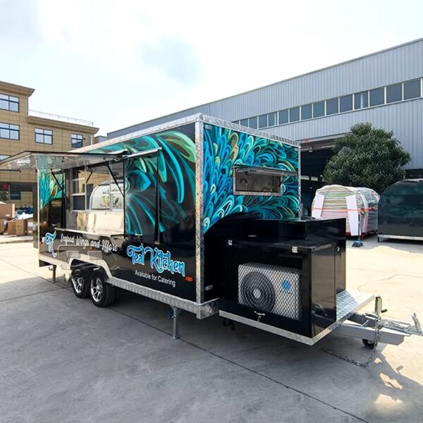 outdoor catering mobile coffee hotdog cart truck doner kebab bbq mobile fast food cart trailer price with wheels for sale