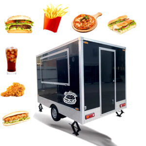 Large space street food truck trailer with water tank snack mobile food catering cart for sale