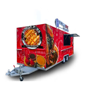 2024 Concession Fast Food Trailer Fully Equipped Ice Cream Cart FoodTrucks Mobile Food Trailer Truck Food With Full Kitchen