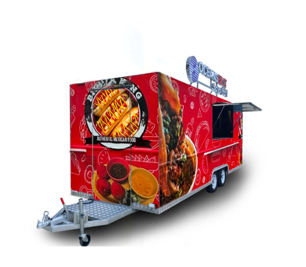 2024 Concession Fast Food Trailer Fully Equipped Ice Cream Cart FoodTrucks Mobile Food Trailer Truck Food With Full Kitchen