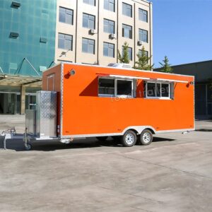 Robetaa 18ft food trailer with full kitchen food truck fully equipped mobile food cart for sale in china