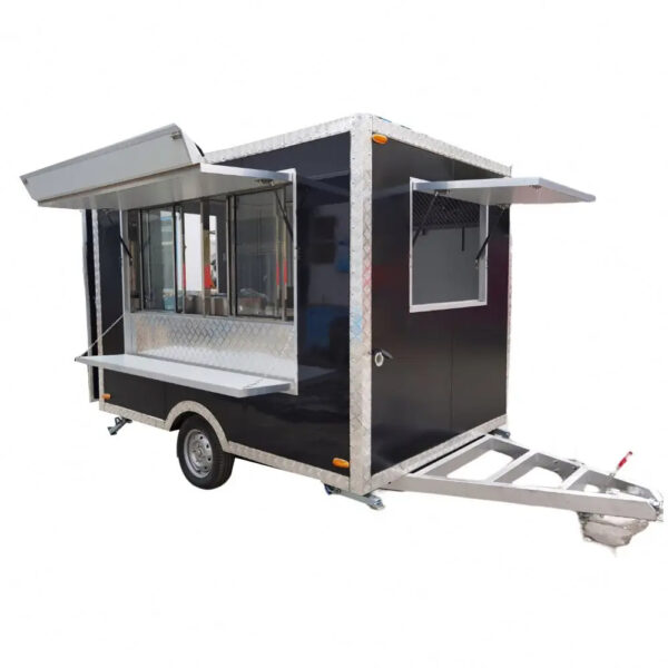 best sale square street food BBQ ice-cream hot plate food trailer truck for sale USA