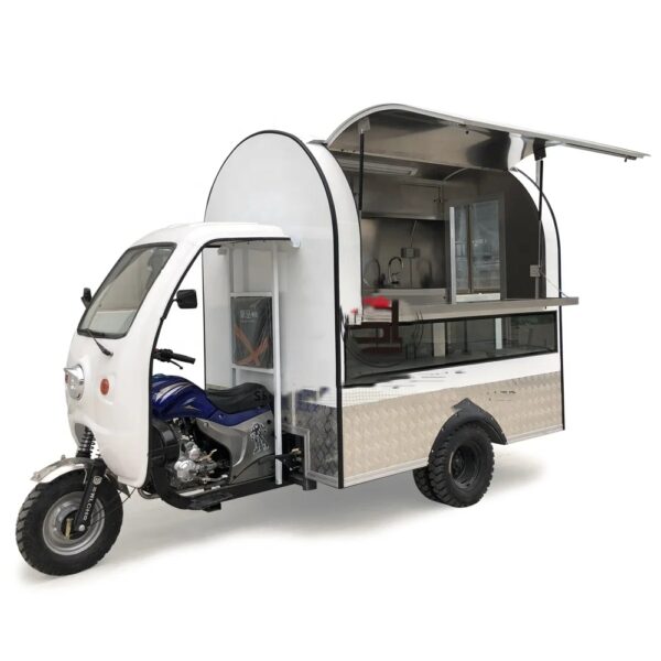 Gasoline motorcycle mobile food cart