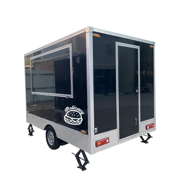 Large space street food truck trailer with water tank snack mobile food catering cart for sale - Image 2