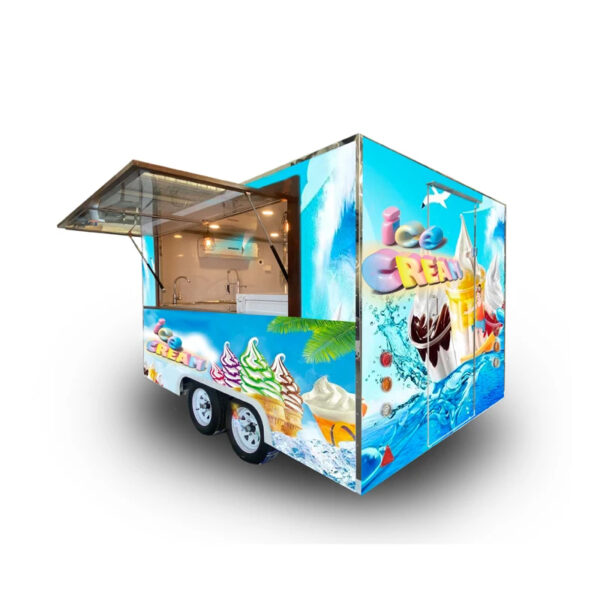 2024 Concession Fast Food Trailer Fully Equipped Ice Cream Cart FoodTrucks Mobile Food Trailer Truck Food With Full Kitchen - Image 2