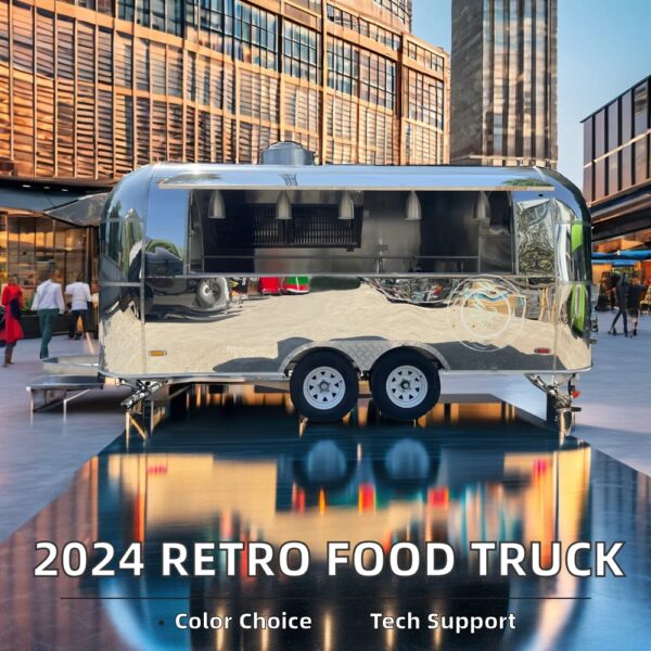 2024 Customizable High-End Stainless Steel Mobile Trailer Used for Street Snack and Bakery Hot-Selling for Restaurants - Image 4