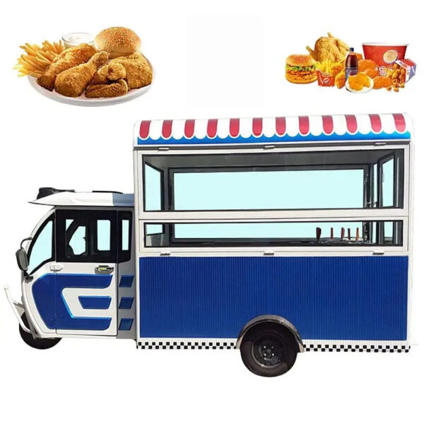 High quality electric three wheel ice cream food truck tuk tuk food truck Speed 20-40km/h Various styles support customization - Image 2