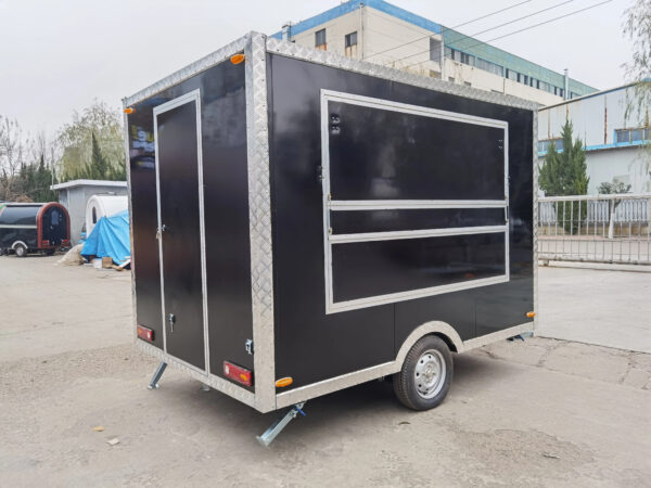 best sale square street food BBQ ice-cream hot plate food trailer truck for sale USA - Image 2