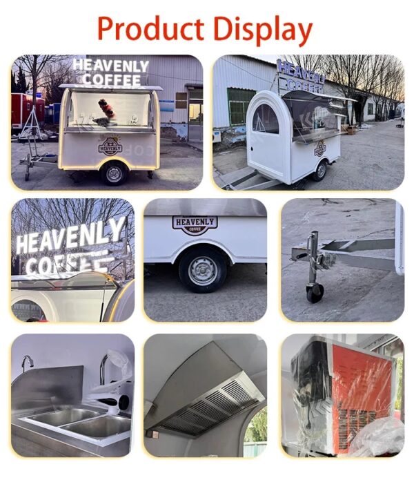 Custom BBQ Concession Trailer Coffee Cart Hot Dog Ice Cream Mobile Food Truck with Fully Equipped Food Trailer - Image 2