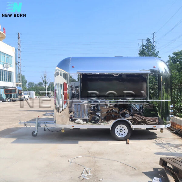 Ce Approved Outdoor Mobile Food Cart Coffee Van Food Trailer Ice Cream Carts Bakery Food Truck For Sale - Image 2