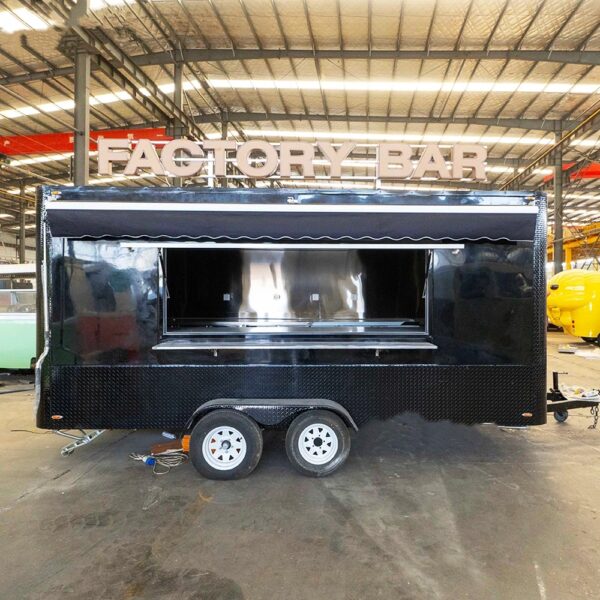 14ft hot dog food cart mobile kitchen food trailer pizza food truck fully equipped restaurant - Image 3