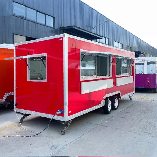 Most Popular Stainless Steel Truck Turkey Europe Customized Food Trailer Fast Food Cart Pizza Ice Cream Food Truck with COC CE - Image 2