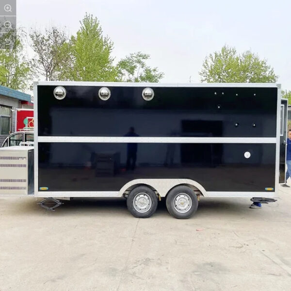 12ft Commercial Food Vans Concession Street Mobile Truck Cart Fast Food Trailer With Full Kitchen For Sale USA Europe Australia - Image 3