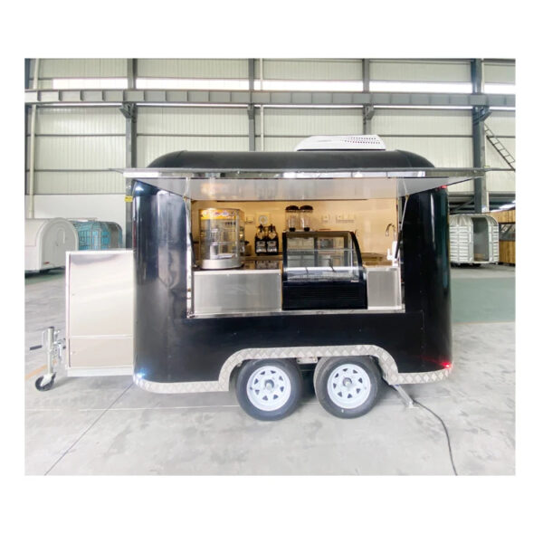 Airstream Fast Foodtruck Ice Cream Cart Container Catering Concession Food Trailer Mobile Food Truck With Full kitchen For Sale - Image 3