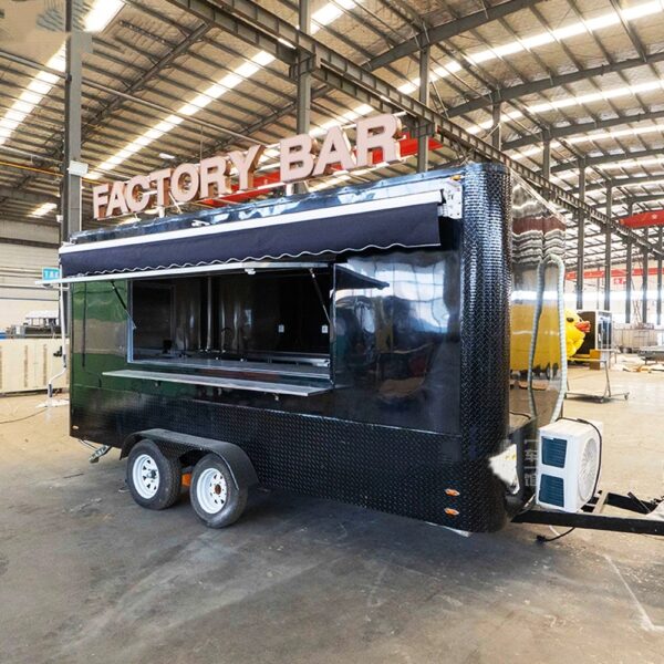 14ft hot dog food cart mobile kitchen food trailer pizza food truck fully equipped restaurant - Image 2