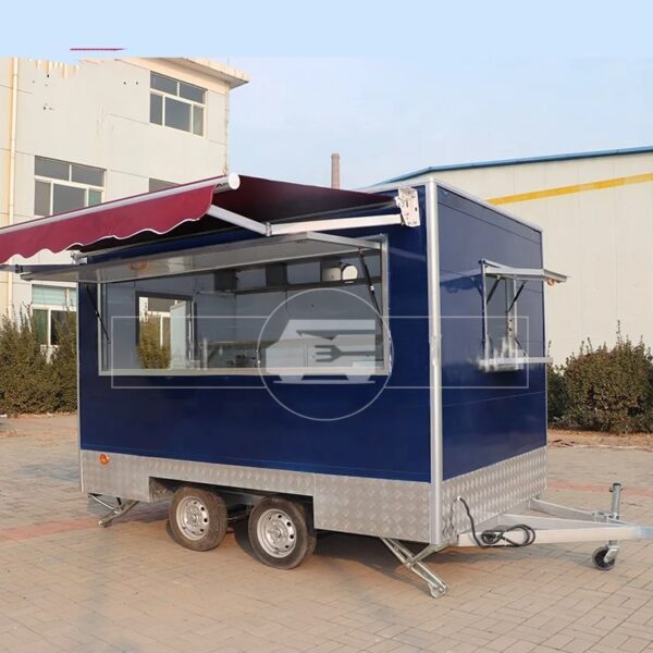 T3 towable pizza trailer mobile street food truck for sale unique design fast food cart - Image 6