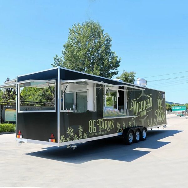 Concession Customized Mobile Fast Food Trailer With Full Kitchen Food Truck Cart Usa Van With Fully Equipped Restaurant - Image 6