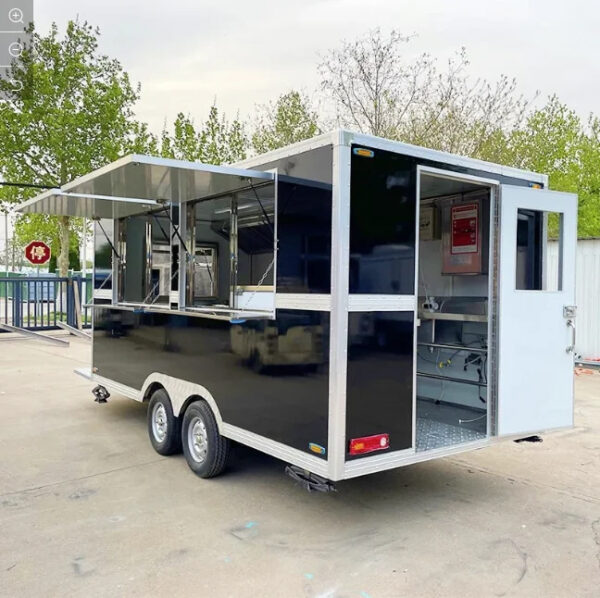 12ft Commercial Food Vans Concession Street Mobile Truck Cart Fast Food Trailer With Full Kitchen For Sale USA Europe Australia - Image 4