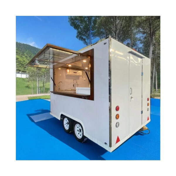 2024 Concession Fast Food Trailer Fully Equipped Ice Cream Cart FoodTrucks Mobile Food Trailer Truck Food With Full Kitchen - Image 4