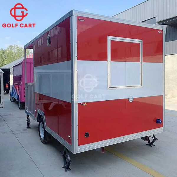 Snack Trailer Mobile Snack Pizza Fast Food Truck Stainless Steel Catering Concession Coffee BBQ Food Trailer With PorchFor Sale - Image 4