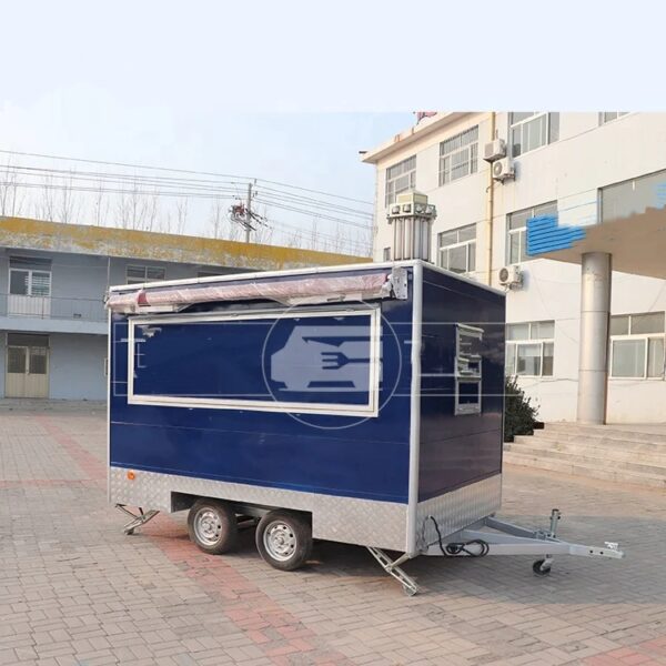 T3 towable pizza trailer mobile street food truck for sale unique design fast food cart - Image 5