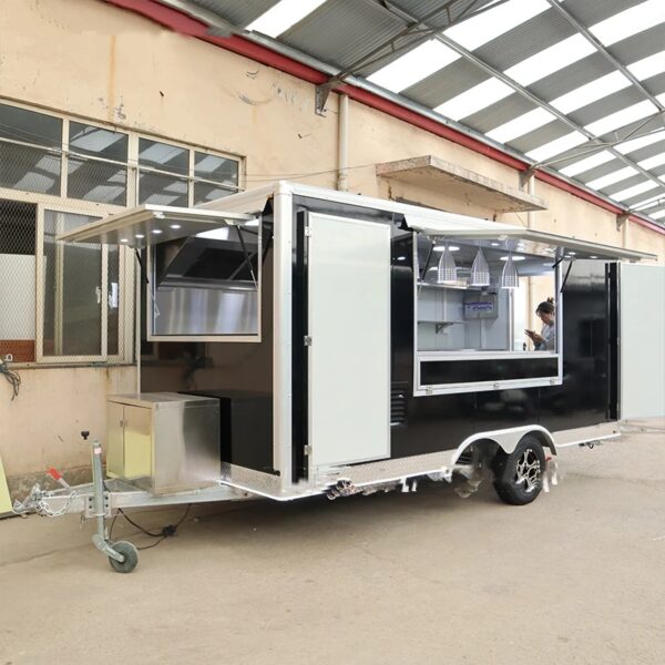 12ft commercial food van concession street mobile food truck cart fast food trailer for sale usa europe Australia - Image 5