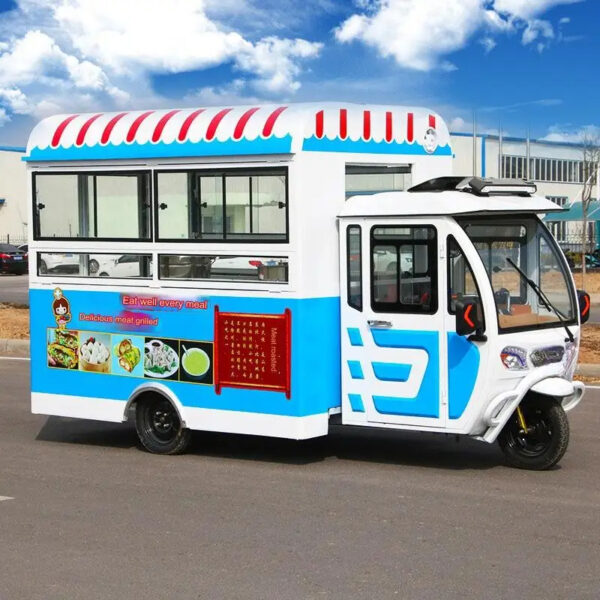 High quality electric three wheel ice cream food truck tuk tuk food truck Speed 20-40km/h Various styles support customization - Image 5