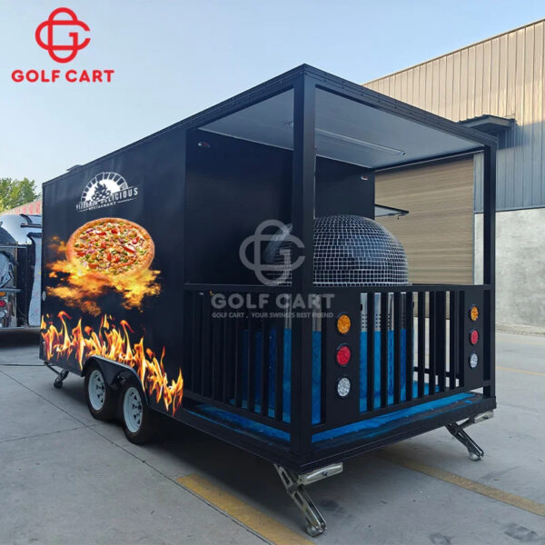 Hot Sale Street Food Cart Pizza Mobile Food Truck Trailer Ice Cream Hot dog BBQ Food Trailer With Porch Fully Equipped For Sale - Image 5