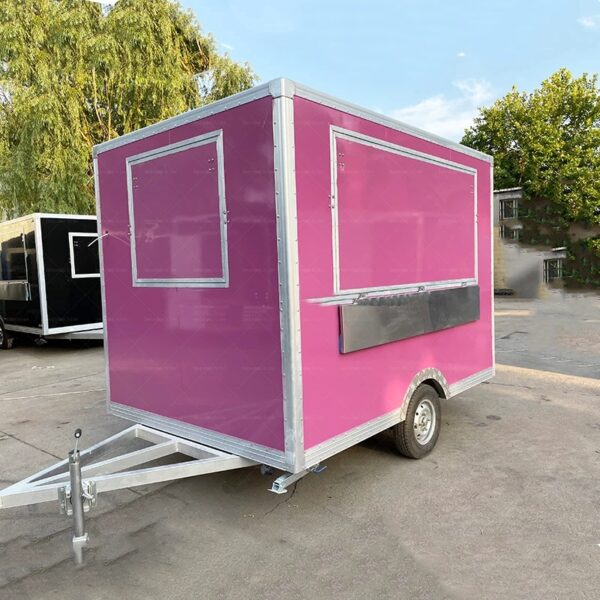 Customized food truck rolling cart fast food machine snow cone trailer food cart cooking trailer hamburger carts - Image 5