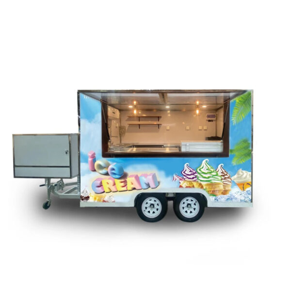 2024 Concession Fast Food Trailer Fully Equipped Ice Cream Cart FoodTrucks Mobile Food Trailer Truck Food With Full Kitchen - Image 6