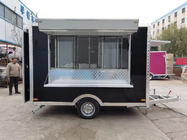 best sale square street food BBQ ice-cream hot plate food trailer truck for sale USA - Image 6